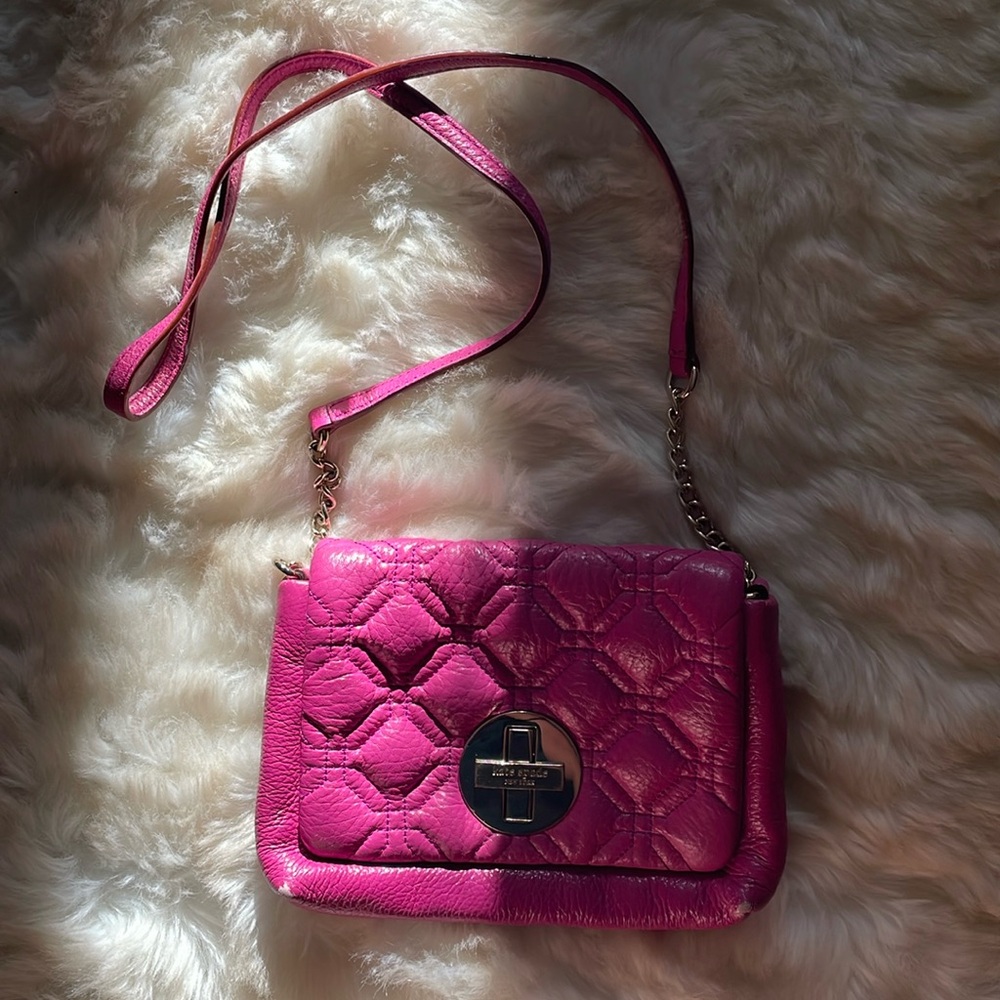 Kate Spade purse bag handbag Naomi Astor Court Red Plum pink gold vintage Y2K